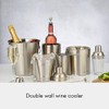 Viners Barware Wine Cooler Double Wall Silver 1.3L, Stainless Steel