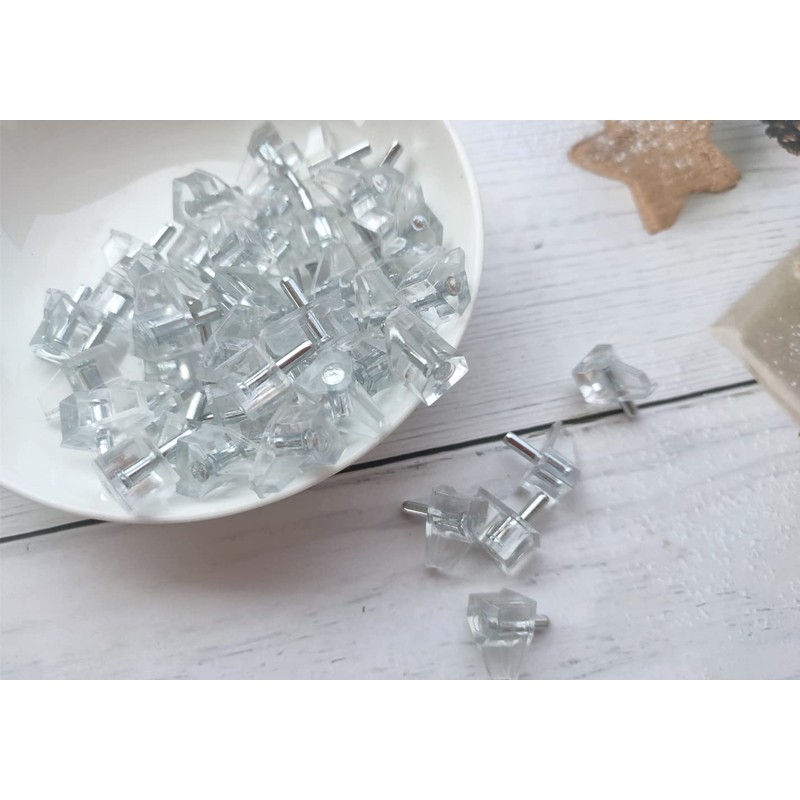 1/8 Inch 3mm Clear Shelf Support Pegs Plastic Cabinet Shelf