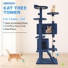 FDW Cat Tree 54in Cat Tower Multi-Level Durable Cat Scratching
