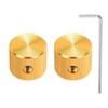 sourcing map 2 Pcs Aluminium Potentiometer Knobs, 1/4"(6mm) IDx5/8"(15mm) ODx1/2"(12.5mm)