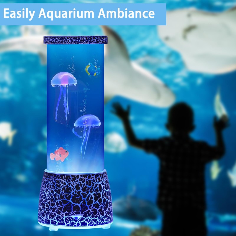2 Pack Jellyfish Lamp, 16 Colors LED Night Light with