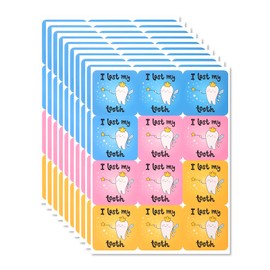 120pcs I Lost My Tooth Stickers, Tooth Stickers Lovely Dental Fairy Oral Stickers Magic Teeth Stickers for Kids Rewarding Decorations Encouragement Lost Tooth Decal Stickers for Kids