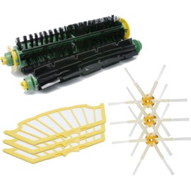 Robomarket Kit Light Series Brushes 6 arms and Filter for iRobot Roomba series 500 505 510 520 521 530 531 532 533 534 535 536 540 550 555 560 562 563 563 565 570 580 581 Replacement Parts