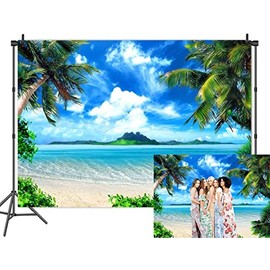 Fanghui 7x5ft Beach Photography Backdrops Ocean Photo Booth Wedding Party Decoration Supplies Background Studio Props Vinyl