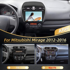 EKAT for Mitsubishi Mirage 2012 2013 2014 2015 2016 Android Car Stereo [2+64G] - Wireless Carplay & Android Auto - 9 Inch Touchscreen Radio with EQ DSP, WiFi, GPS, Split Screen + AHD Rear View Camera