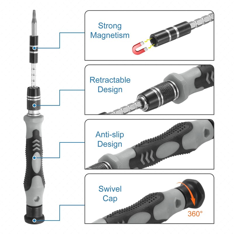 sourcing map 123 in 1 Magnetic Precision Screwdriver Set Electronics