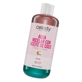 CELESTY | Agua Micelar con Aceite de Coco | Skin Care Limpiador Facial - Desmaquillante | Llevala en tu Cosmetiquera para Maquillaje | Skincare - Hidratante Facial Piel Grasa y Todo tipo de Piel