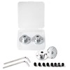 Aicosineg 4-Piece Set Internal Diameter 6mm Flange Coupling Rigid Connector