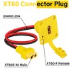 XT60 Male to Female Mount Panel Cable, 12AWG Gold Plated