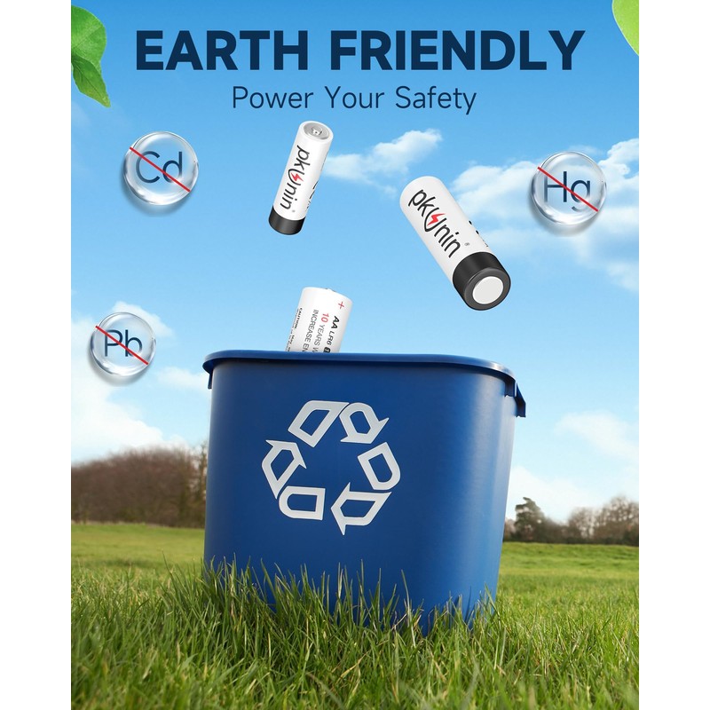 PKUNIN AA Batteries 1.5V Alkaline Double A Batteries 12 Pack,