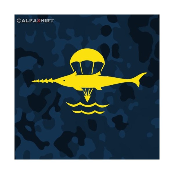 Mine Diver Decal Sticker A014 Undersea Diver Saw Fish German