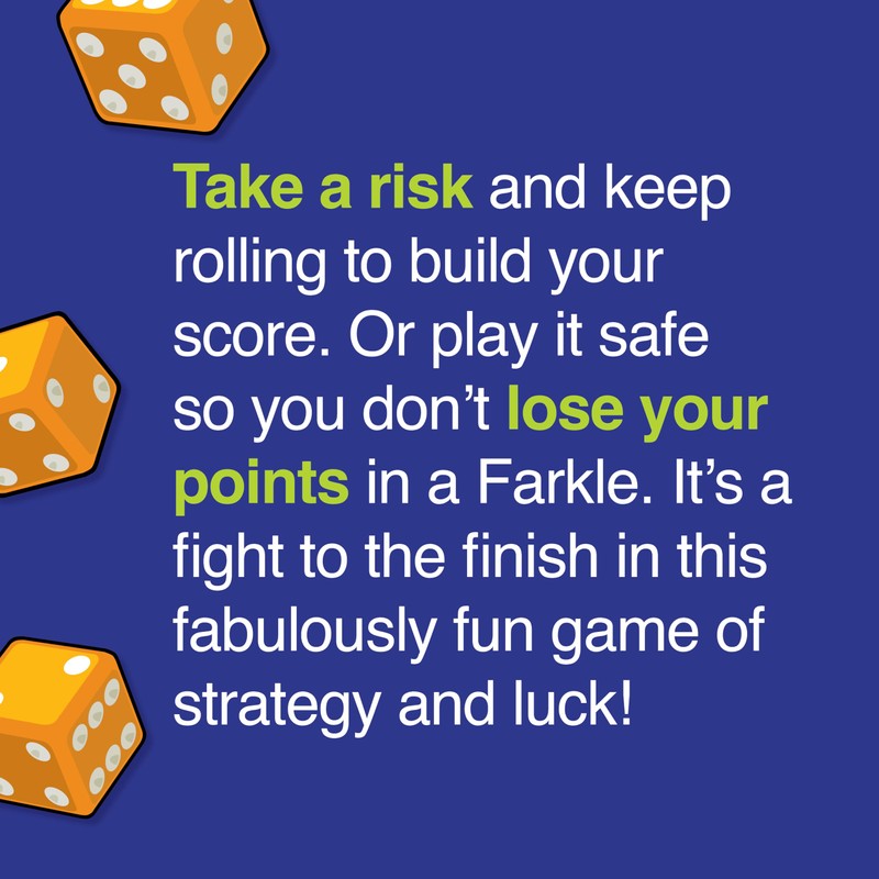 Farkle Classic Dice Game – Kids, Family Games, Travel Game,