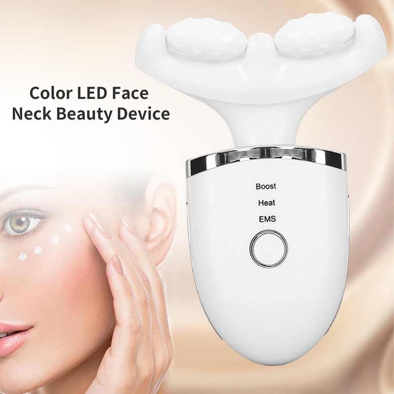Firming Wrinkle Removal Massger for Neck Face Color LED Heating