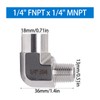 ZHMEINA 1/4" NPT Female x 1/4" NPT Male 90 Degree
