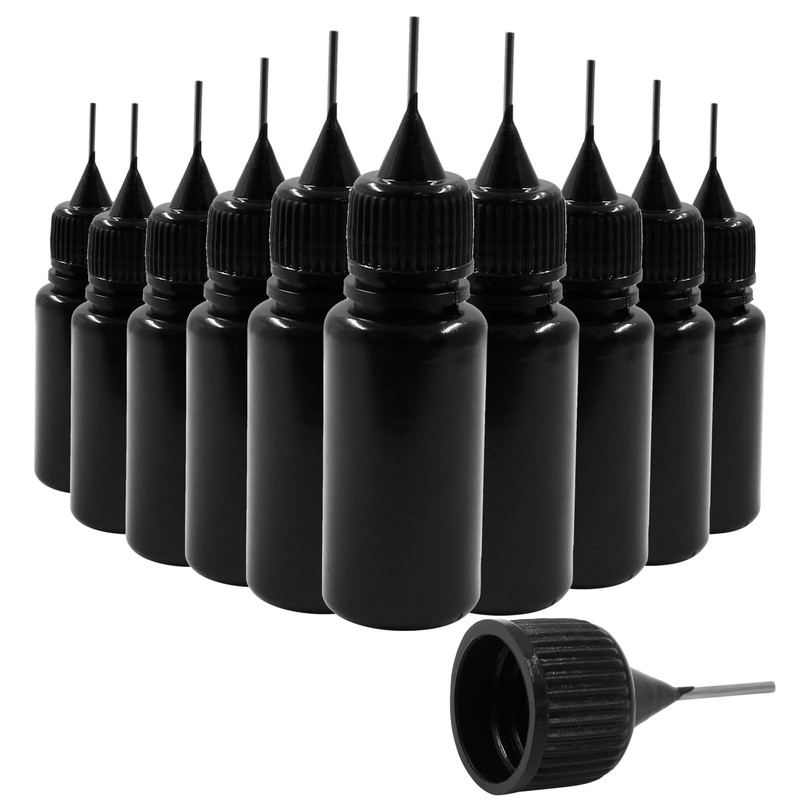 Bivethoi Precision Tip Applicator Bottle,10ml Glue Applicator Bottles, 10 PCS