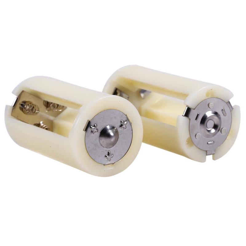 4PCS translúcido AA a tamaño D Adaptador de convertidor de