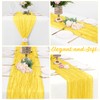 8 Pack Lemon Yellow Cheesecloth Table Runners 20x120 Inch Gauze