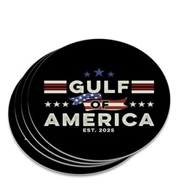 Graphics & More Gulf of America Est. 2025 Novelty Coaster Set