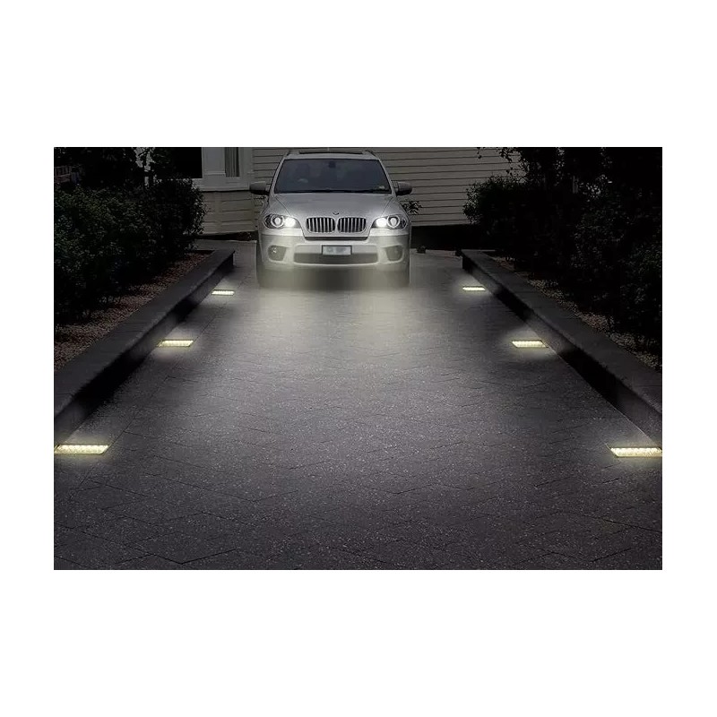 ShopTJB 3-Color Dimmable Solar Landscape 4"x8" Brick Paver Lights w/Remote