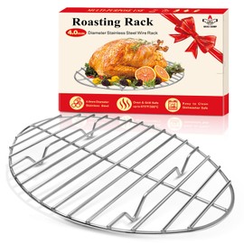 12inch Roasting Rack, Stainless Steel Oval Roasting Rack for Oven Rack with Cooking, Grilling, Drying, Gifts for Men Dad Husband
