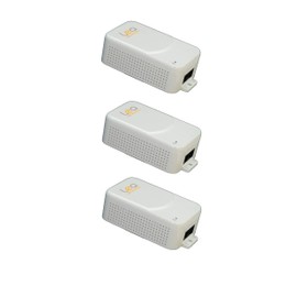 3 Pack of LEA Networks Wall Plug 802.3at 30W Gigabit Power Over Ethernet (PoE) UL Listed Midspan Injector