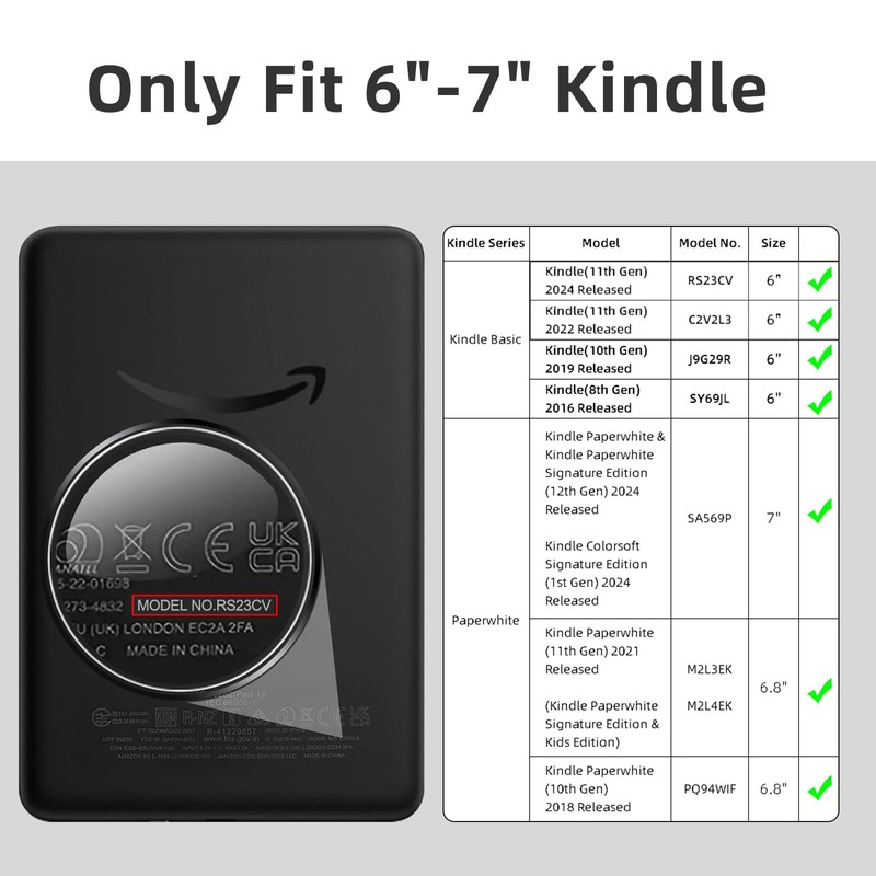 HOICHOE Security Hand Strap for 6-7" Kindle eReaders,High-Elasticity Versatile Hand