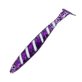 DAIWA Samurai Tachi Kibinago Shad, 4.1 inches (105 mm), Purple Lamezebra