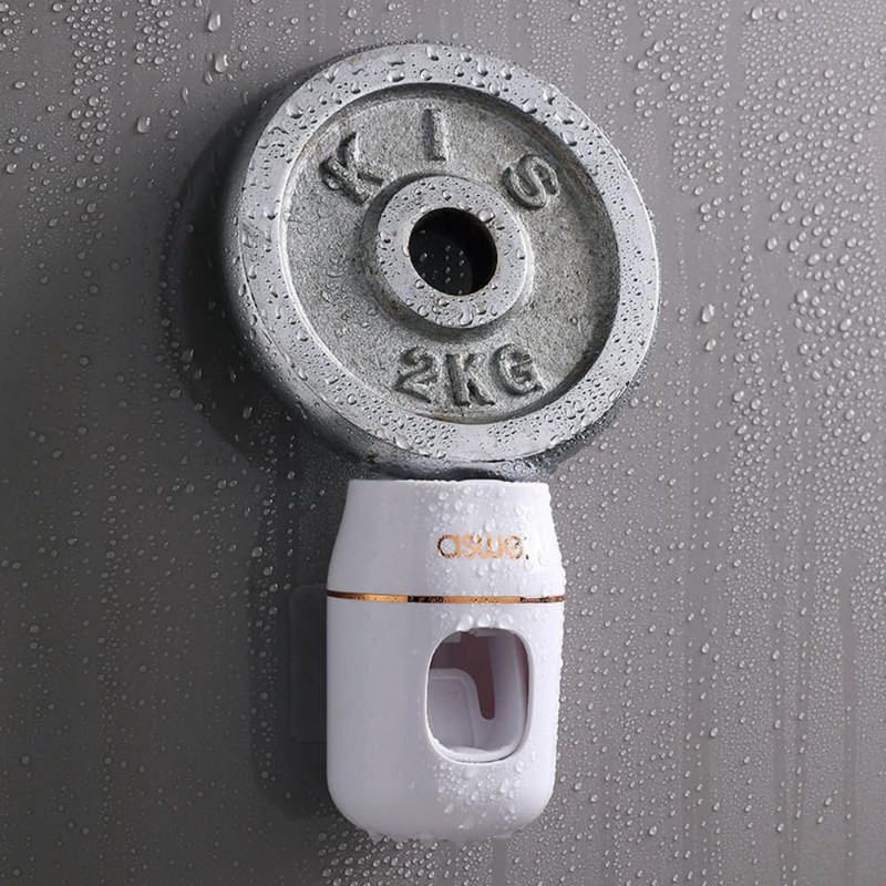 VOANZO Toothpaste Holder Wall Mounted Toothpaste Dispenser Toothpaste Press Set