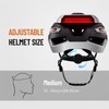 Bike Smart Cycle Helmet with Headlight Tail Light SOS Emergency