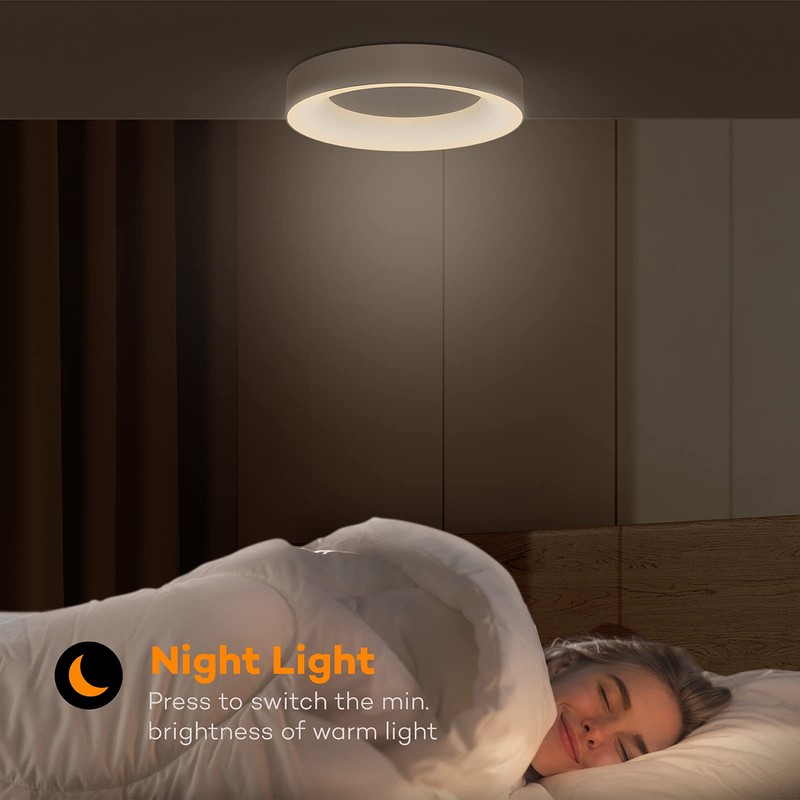 Annaror RGB LED Flush Mount Ceiling Light with Remote Control,
