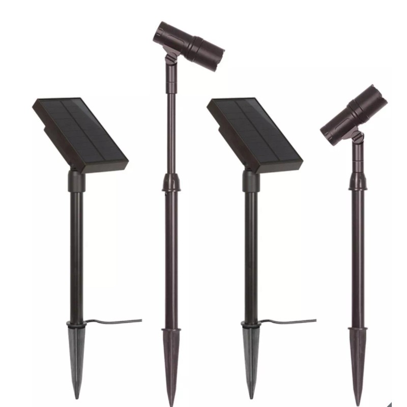 Smartyard, 2 Pk LED Solar Spotlights Floodlights, Walkway Landscape Garden