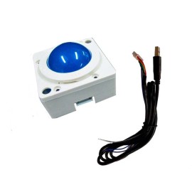 DIY Retro Arcade 2 inch USB Arcade Trackball LED Blue Ball Compatible With PC Mame Pi