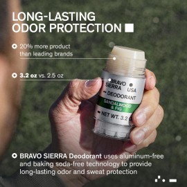 Bravo Sierra Aluminum-Free Deodorant for Men by Bravo Sierra, 2-Pack - Contains Natural In...