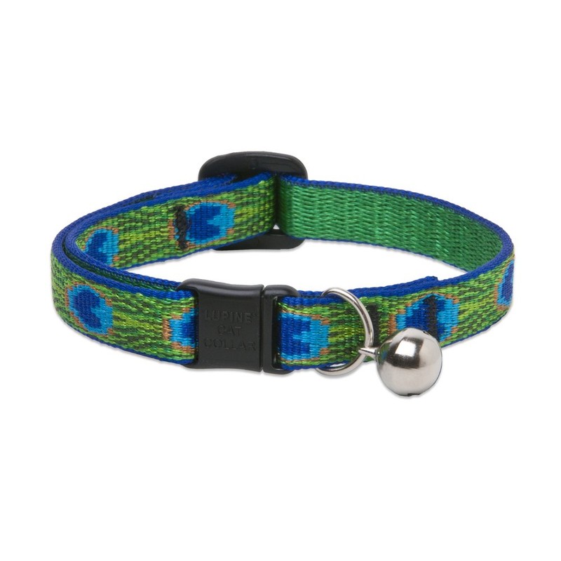 LupinePet Originals 1/2" Tail Feathers Cat Safety Collar with Bell