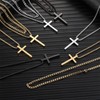 RWQIAN Cross Necklace For Men,Mens Cross Necklaces Silver Big Stainless
