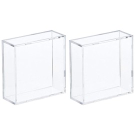 BCW 2-Piece Snap Design Hockey Puck Holder, Clear, 2-Pack