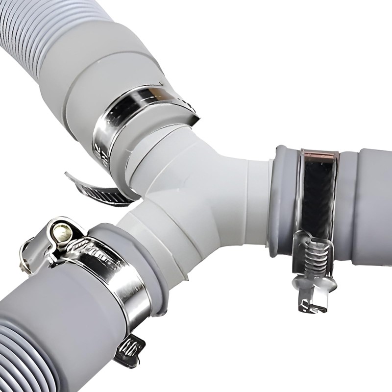 2 Sets Universal Washing Machine Y-Shaped Drain Hose Splitter -Fitting,Connector