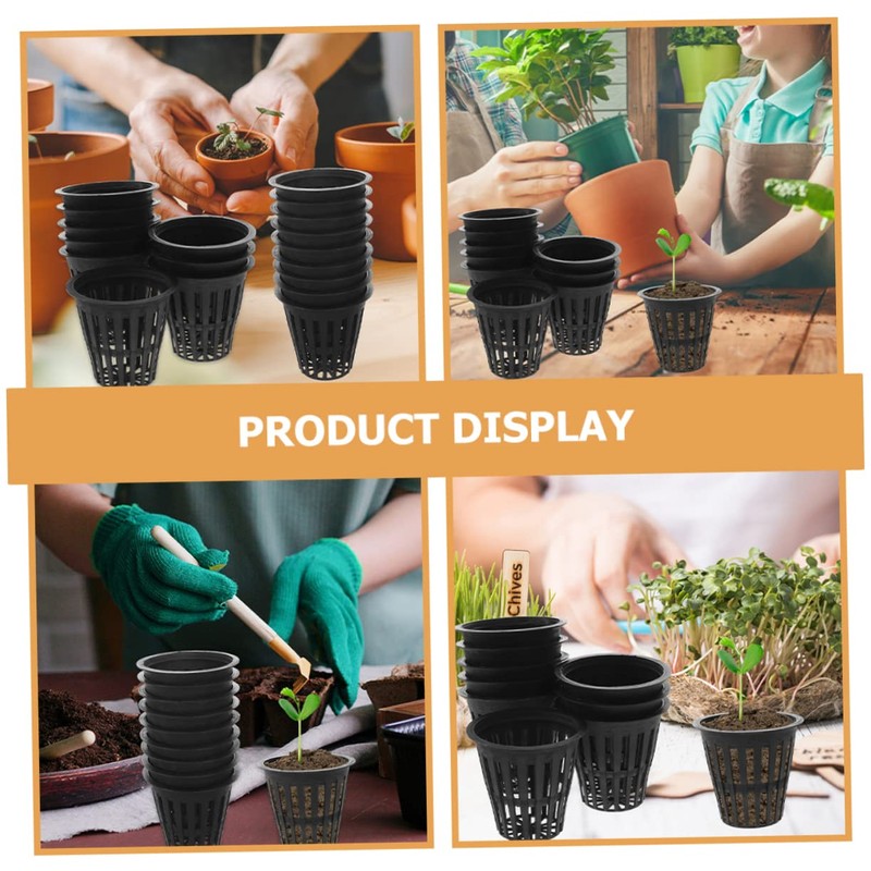 CAXUSD 100Pcs Hydroponic Planting Baskets Mesh Net Pots for Indoor
