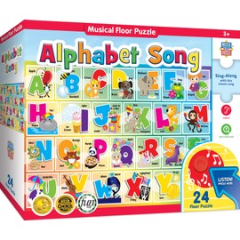 Masterpieces 24 Piece Sing-A-Long Alphabet Sound Floor Puzzle For Kids 18"x24"