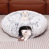 YUYAFN Plush Cat Tunnel with Cat Bed for Indoor Cats,
