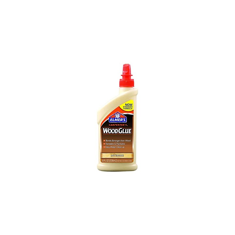 Elmer's E7010 Carpenter's Wood Glue, Interior, 8 Ounces , Tan