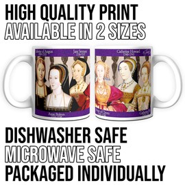 Henry VIII Wives Print History Educational Theme Mug