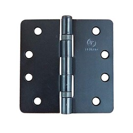Hinge Outlet Ball Bearing Door Hinges - 4 Inch, 1/4 Inch Radius, Timely Template Arch Hole (Oil Rubbed Bronze, 3 Pack)