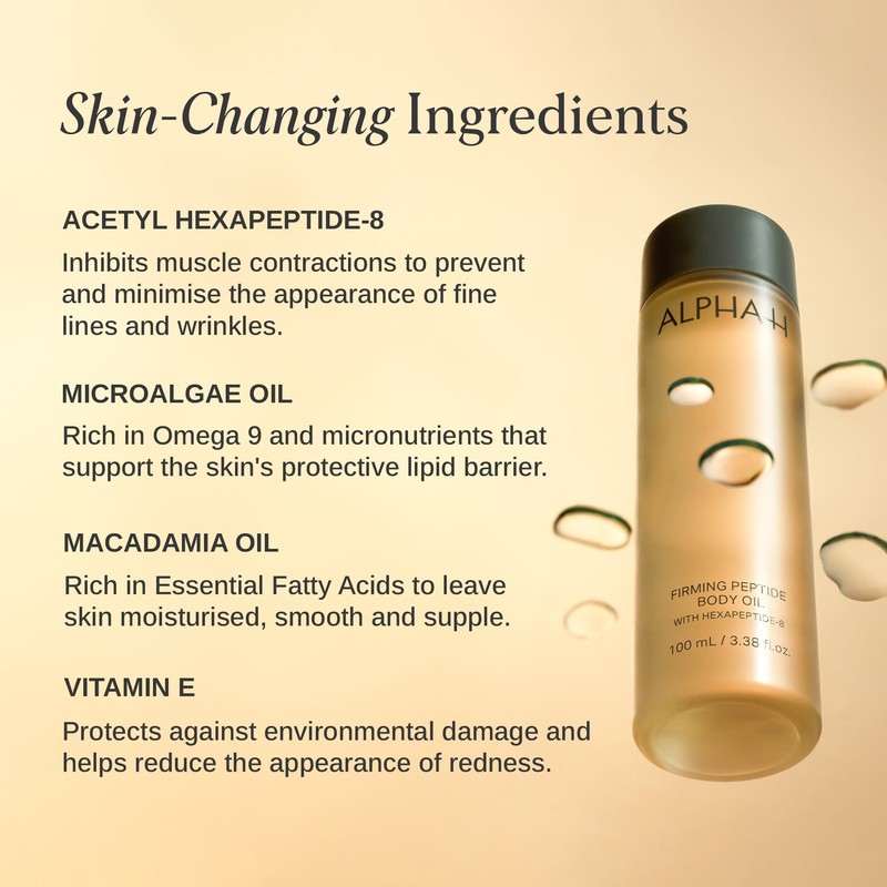 Alpha-H Firming Peptide Body Oil with Hexapeptide-8 100ml