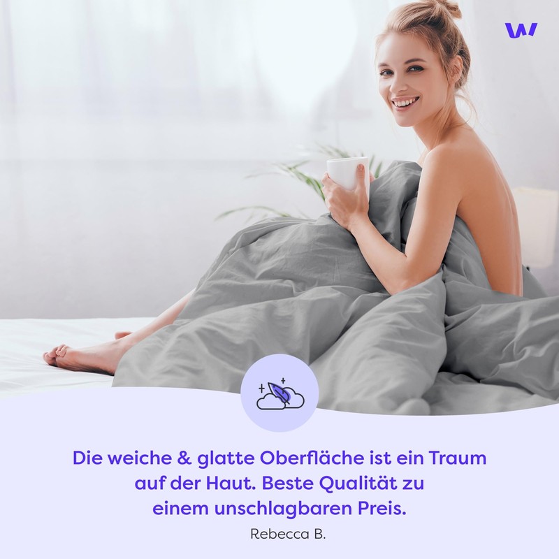 Wolkenfeld Cushion cover 40 x 80 cm, white - cotton