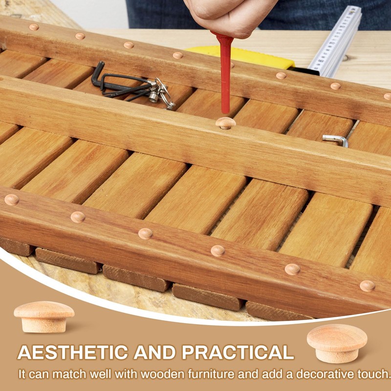 Hardwood Mushroom Caps - 200 PCstmt Wood Button Plugs (1/2