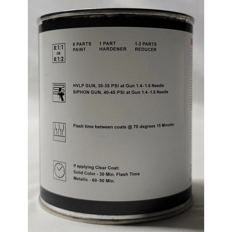 Vision Auto Paints # 190 High Gloss Blue Gray Met.