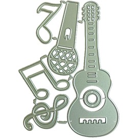 Guitars Die Cut for Card Making, Phonogram Metal Cutting Dies Congratulations Die Cuts Embossing Stencils Template for DIY Scrap-Booking Decor Wedding Birthday Blessing Card
