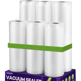DwellWel Vacuum Sealer Rolls 11x20ft, 8x20ft – 6 Pack Commercial Grade Food Storage Bags