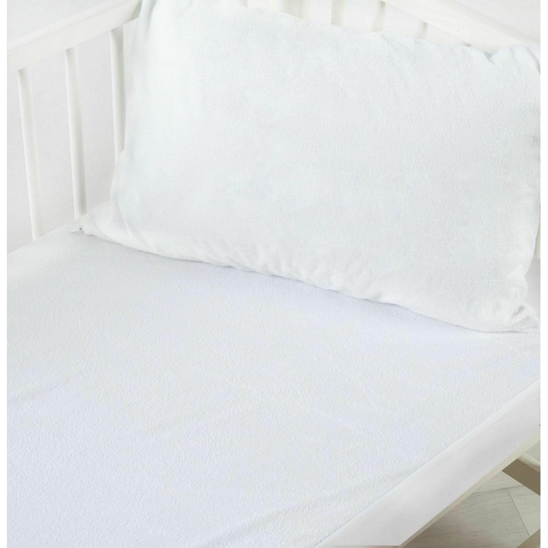 Dreamaker Cot Mattress Protector Waterproof Fitted Sheet Prevents Overheating, Waterproof